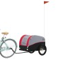 vidaXL Remolque para bicicleta hierro negro y rojo 45 kg vidaXL Remolque para bicicleta hierro negro y rojo 45 kg