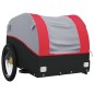 vidaXL Remolque para bicicleta hierro negro y rojo 45 kg vidaXL Remolque para bicicleta hierro negro y rojo 45 kg