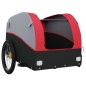 vidaXL Remolque para bicicleta hierro negro y rojo 45 kg vidaXL Remolque para bicicleta hierro negro y rojo 45 kg