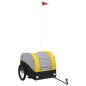 vidaXL Remolque para bicicleta hierro negro y amarillo 45 kg vidaXL Remolque para bicicleta hierro negro y amarillo 45 kg
