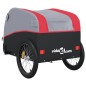vidaXL Remolque para bicicleta hierro negro y rojo 45 kg vidaXL Remolque para bicicleta hierro negro y rojo 45 kg