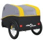vidaXL Remolque para bicicleta hierro negro y amarillo 45 kg vidaXL Remolque para bicicleta hierro negro y amarillo 45 kg