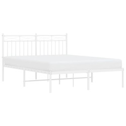 vidaXL Estructura de cama con cabecero metal blanca 140x200 cm