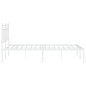 vidaXL Estructura de cama con cabecero metal blanca 140x200 cm vidaXL Estructura de cama con cabecero metal blanca 140x200 cm