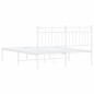 vidaXL Estructura de cama con cabecero metal blanca 140x200 cm vidaXL Estructura de cama con cabecero metal blanca 140x200 cm