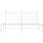 vidaXL Estructura de cama con cabecero metal blanca 160x200 cm vidaXL Estructura de cama con cabecero metal blanca 160x200 cm