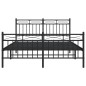 vidaXL Estructura de cama cabecero y pie de cama metal negro 135x190cm vidaXL Estructura de cama cabecero y pie de cama metal negro 135x190cm