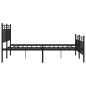 vidaXL Estructura de cama cabecero y pie de cama metal negro 135x190cm vidaXL Estructura de cama cabecero y pie de cama metal negro 135x190cm