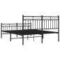 vidaXL Estructura de cama cabecero y pie de cama metal negro 135x190cm vidaXL Estructura de cama cabecero y pie de cama metal negro 135x190cm