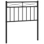 vidaXL Cabecero de metal negro 75 cm vidaXL Cabecero de metal negro 75 cm