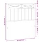 vidaXL Cabecero de metal negro 75 cm vidaXL Cabecero de metal negro 75 cm