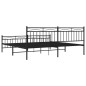 vidaXL Estructura de cama cabecero y pie de cama metal negro 193x203cm vidaXL Estructura de cama cabecero y pie de cama metal negro 193x203cm
