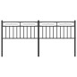 vidaXL Cabecero de metal negro 200 cm