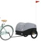 vidaXL Remolque para bicicleta hierro negro y gris 45 kg vidaXL Remolque para bicicleta hierro negro y gris 45 kg