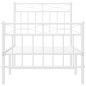 vidaXL Estructura cama metal con cabecero y pie cama blanca 75x190 cm vidaXL Estructura cama metal con cabecero y pie cama blanca 75x190 cm