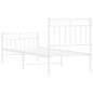 vidaXL Estructura cama metal con cabecero y pie cama blanca 75x190 cm vidaXL Estructura cama metal con cabecero y pie cama blanca 75x190 cm