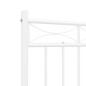 vidaXL Estructura cama metal con cabecero y estribo blanco 120x190 cm