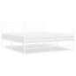 vidaXL Estructura cama metal con cabecero y estribo blanco 180x200 cm vidaXL Estructura cama metal con cabecero y estribo blanco 180x200 cm