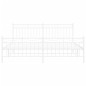 vidaXL Estructura cama metal con cabecero y estribo blanco 180x200 cm vidaXL Estructura cama metal con cabecero y estribo blanco 180x200 cm