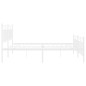 vidaXL Estructura cama metal con cabecero y estribo blanco 180x200 cm vidaXL Estructura cama metal con cabecero y estribo blanco 180x200 cm