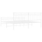 vidaXL Estructura cama metal con cabecero y estribo blanco 180x200 cm vidaXL Estructura cama metal con cabecero y estribo blanco 180x200 cm