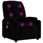 vidaXL Sillón reclinable de masaje de tela negro vidaXL Sillón reclinable de masaje de tela negro