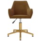 vidaXL Silla de comedor giratoria de terciopelo marrón vidaXL Silla de comedor giratoria de terciopelo marrón