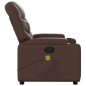 vidaXL Sillón de masaje reclinable cuero sintético marrón vidaXL Sillón de masaje reclinable cuero sintético marrón