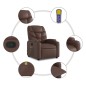 vidaXL Sillón de masaje reclinable cuero sintético marrón vidaXL Sillón de masaje reclinable cuero sintético marrón