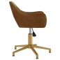 vidaXL Silla de comedor giratoria de terciopelo marrón vidaXL Silla de comedor giratoria de terciopelo marrón