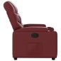 vidaXL Sillón reclinable de cuero sintético rojo tinto vidaXL Sillón reclinable de cuero sintético rojo tinto