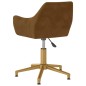 vidaXL Silla de comedor giratoria de terciopelo marrón vidaXL Silla de comedor giratoria de terciopelo marrón