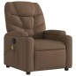 vidaXL Sillón reclinable con masaje de tela marrón vidaXL Sillón reclinable con masaje de tela marrón