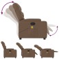 vidaXL Sillón reclinable con masaje de tela marrón vidaXL Sillón reclinable con masaje de tela marrón