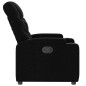vidaXL Sillón reclinable de tela negro vidaXL Sillón reclinable de tela negro