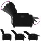 vidaXL Sillón reclinable de tela negro vidaXL Sillón reclinable de tela negro