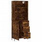 vidaXL Aparador alto madera contrachapada roble ahumado 69,5x34x180 cm vidaXL Aparador alto madera contrachapada roble ahumado 69,5x34x180 cm