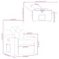 vidaXL Sillón reclinable de tela negro