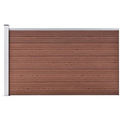 vidaXL Valla de jardín de WPC marrón 175x105 cm