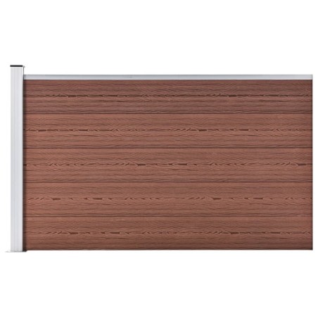 vidaXL Valla de jardín de WPC marrón 175x105 cm