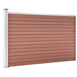 vidaXL Valla de jardín de WPC marrón 175x105 cm