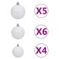 vidaXL Árbol de Navidad artificial con bisagras 150 LED y bolas 150 cm vidaXL Árbol de Navidad artificial con bisagras 150 LED y bolas 150 cm