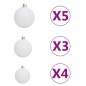 vidaXL Árbol de Navidad artificial con bisagras 150 LED y bolas 150 cm vidaXL Árbol de Navidad artificial con bisagras 150 LED y bolas 150 cm