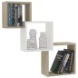 vidaXL Estante pared de cubo contrachapada blanco roble 68x15x68 cm vidaXL Estante pared de cubo contrachapada blanco roble 68x15x68 cm