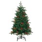 vidaXL Árbol de Navidad artificial con bisagras 150 LED y bolas 150 cm vidaXL Árbol de Navidad artificial con bisagras 150 LED y bolas 150 cm