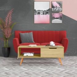 vidaXL Mesa de centro madera de ingeniería roble Sonoma 100x49,5x43 cm