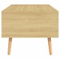 vidaXL Mesa de centro madera de ingeniería roble Sonoma 100x49,5x43 cm