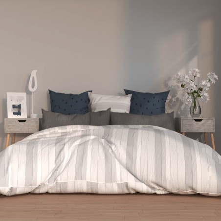 vidaXL Mesitas de noche 2 uds madera de ingeniería gris hormigón