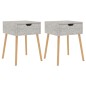 vidaXL Mesitas de noche 2 uds madera de ingeniería gris hormigón vidaXL Mesitas de noche 2 uds madera de ingeniería gris hormigón