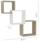 vidaXL Estante pared de cubo contrachapada blanco roble 68x15x68 cm vidaXL Estante pared de cubo contrachapada blanco roble 68x15x68 cm